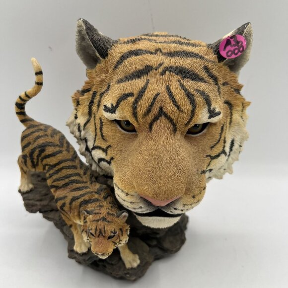 Vintage Bengal Tiger Bust & Full Body RARE Statue Collectible Wildlife Decor - Picture 12 of 12